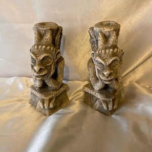 Vintage 90’s gargoyle candle holders